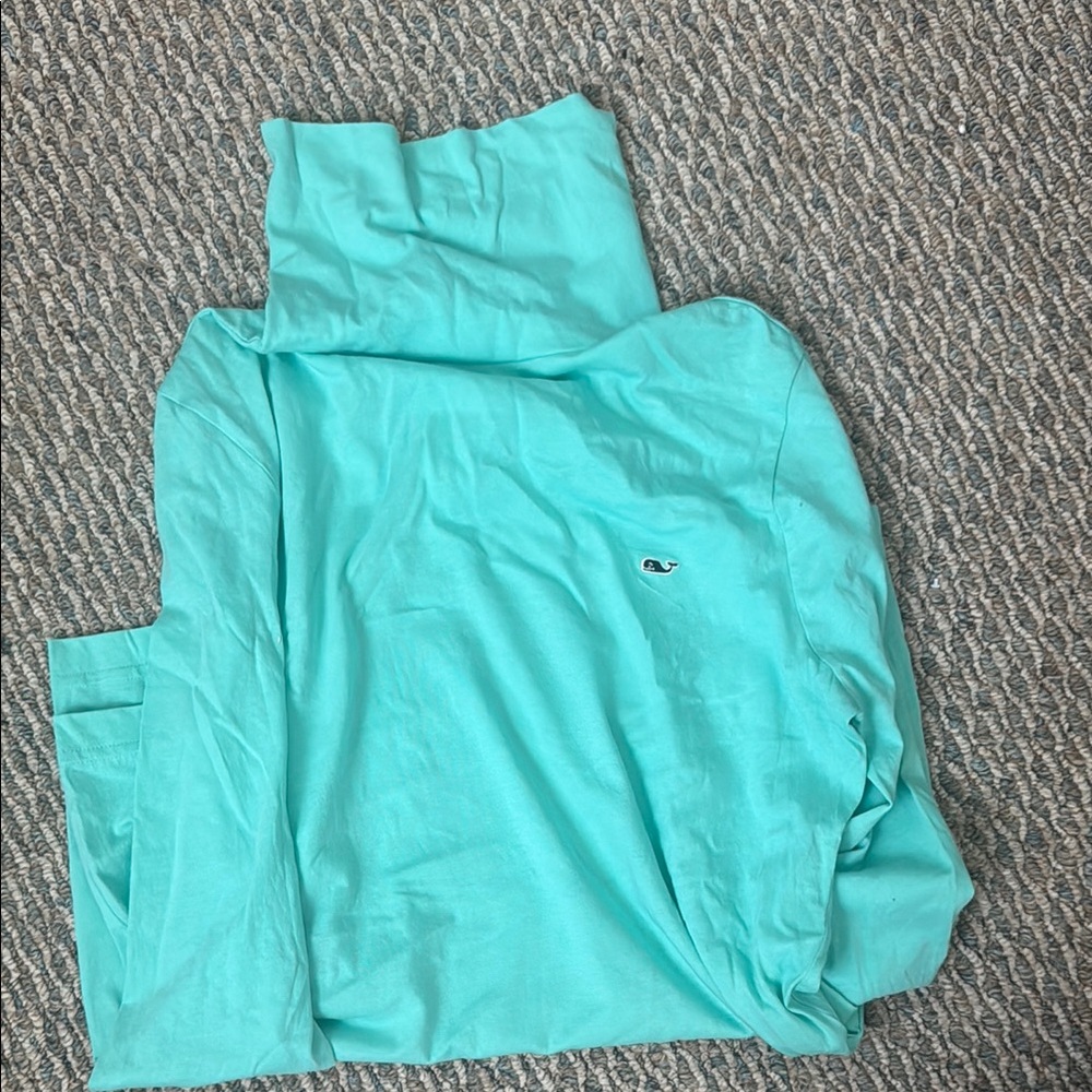 Vineyard Vines Turquoise Turtleneck Top